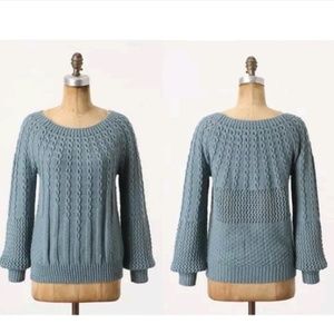 Anthropologie Small Guinevere Pulrise Sweater Blue